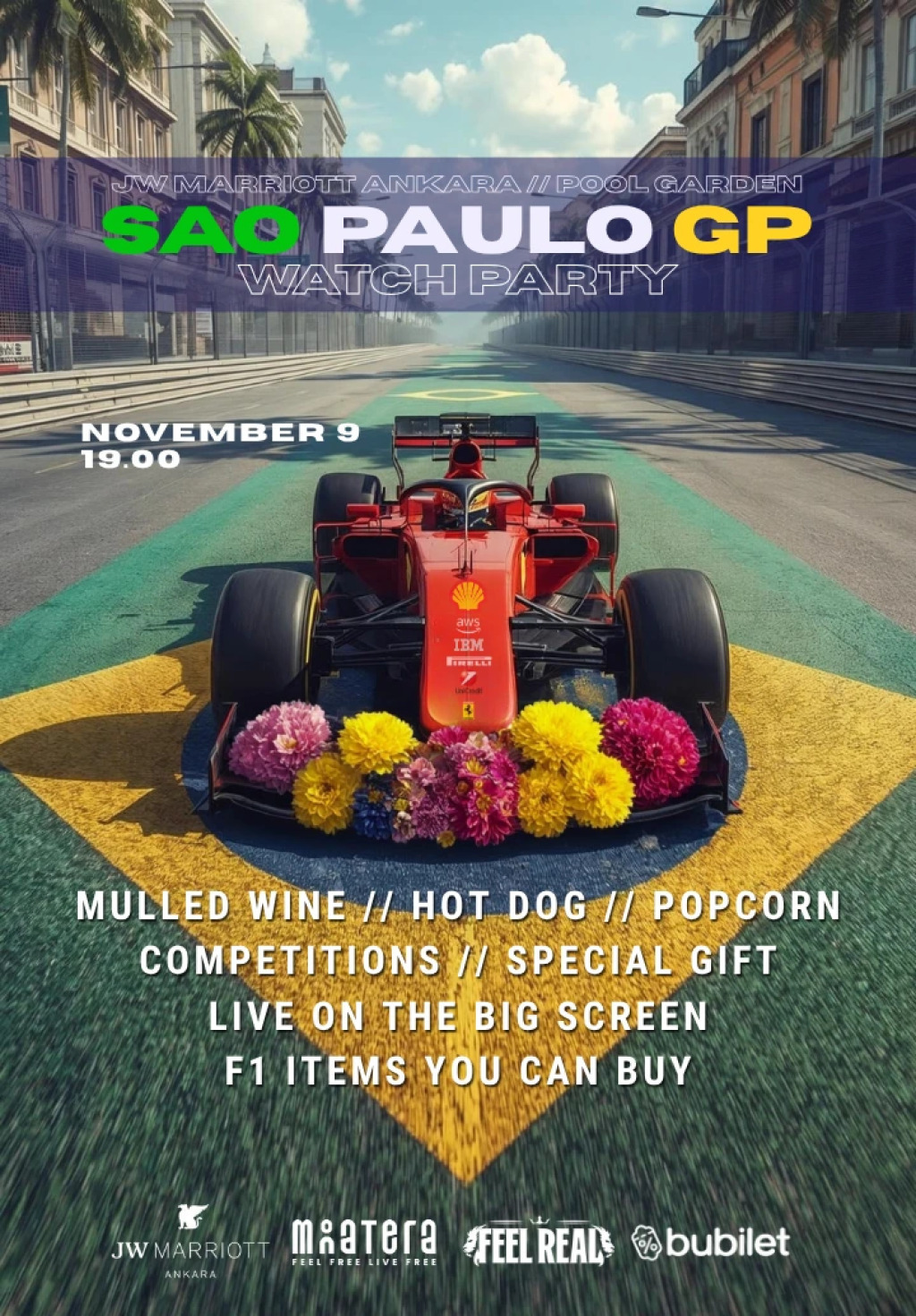 Sao Paulo Gp F1 Watch Party @Jw Marriott Ankara