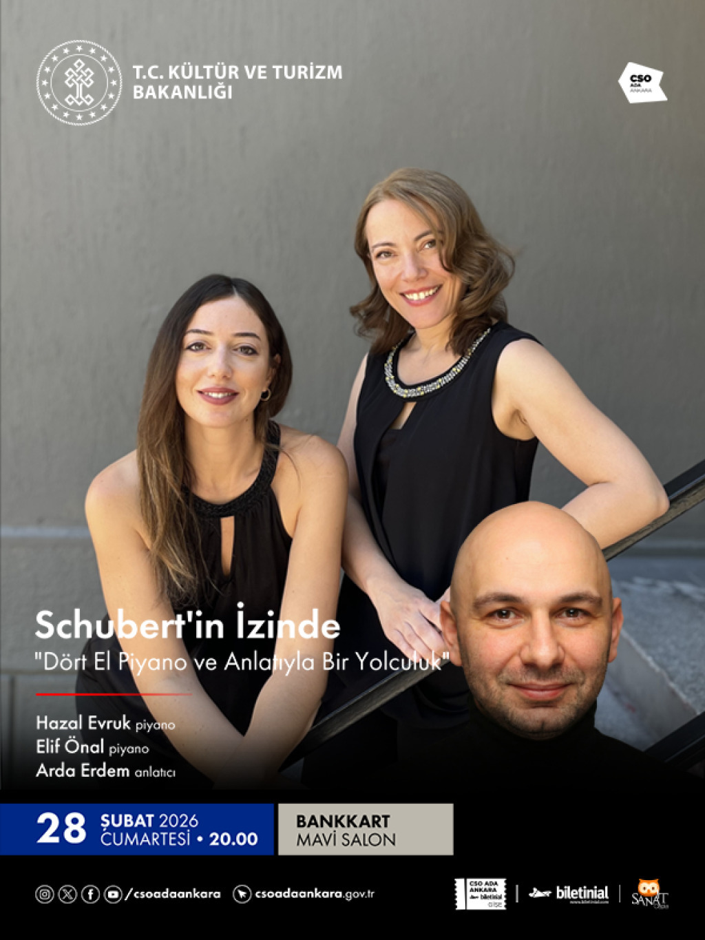 Schubert'in İzinde - Dört El Piyano ve Anlatıyla