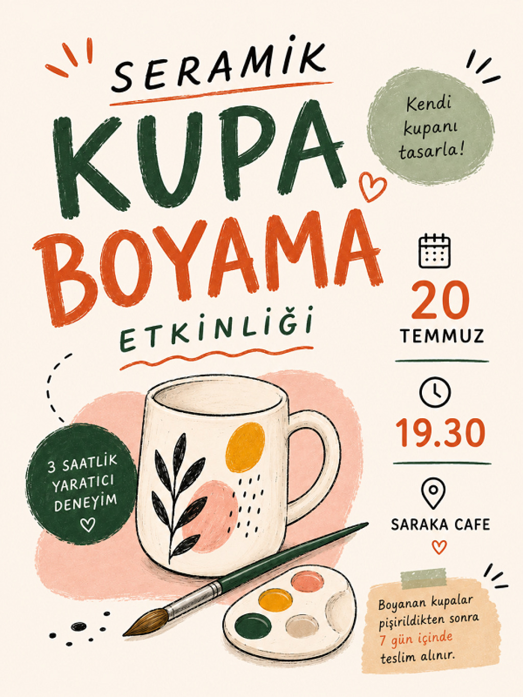 Seramik Kupa Boyama