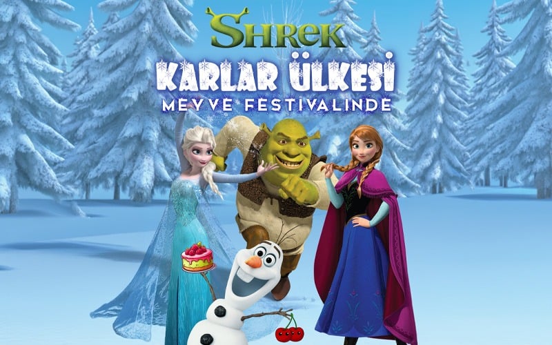 Shrek Karlar Ülkesi Meyve Festivalinde Çocuk
