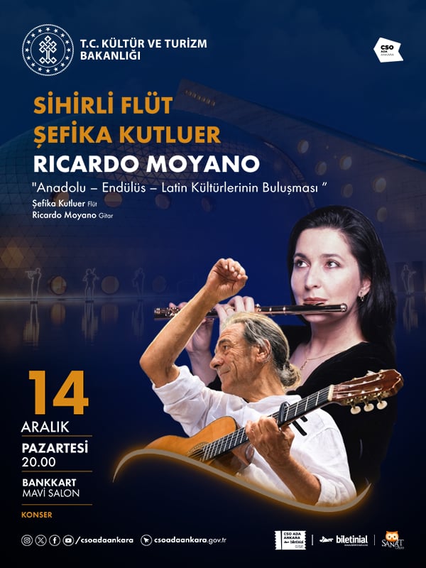 Sihirli Flüt Şefika Kutluer - Ricardo Moyano, Gitar "Anadolu – Endülüs -Latin Kültürlerinin Buluşması" 3 Coğrafya 1 Tutku
