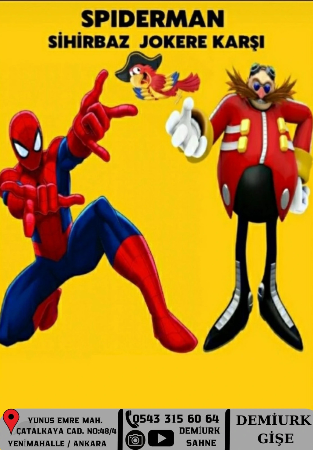 Spiderman Sihirbaz Joker'e Karşı Müzikli Danslı Çocuk