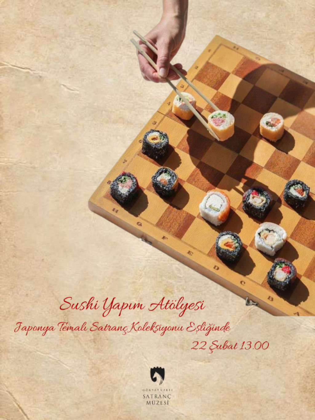 Sushi Yapım Atölyesi – Japonya Temalı Satranç Koleksiyonu Eşliğinde