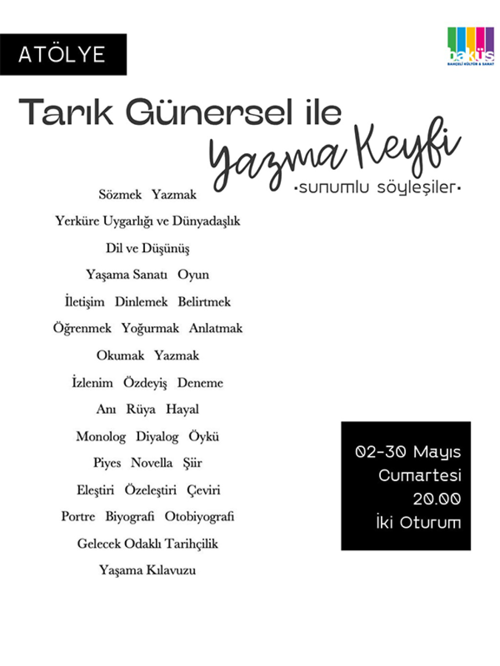 Tarık Günersel ile Yazma Keyfi
