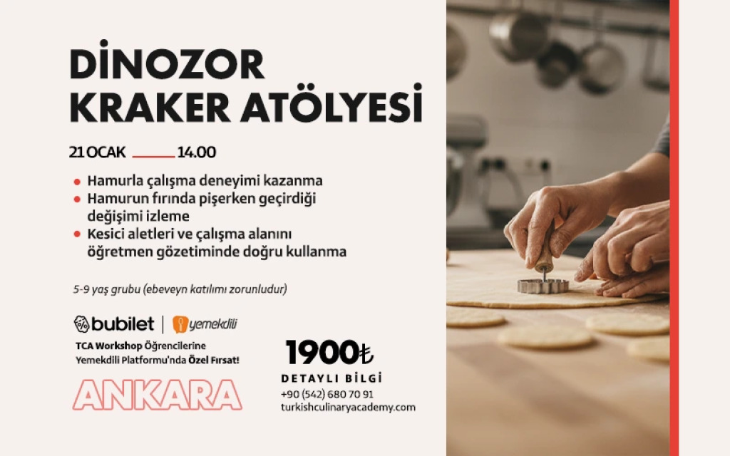 TCA | Dinozor Kraker Atölyesi - Kazanımlar: 5 - 9 Yaş (Ebeveyn katılımı zorunludur)