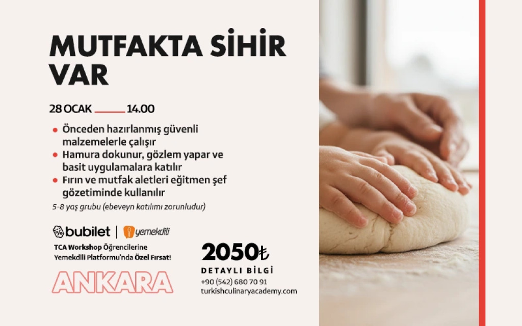 TCA | Mutfakta Sihir Var: 5 - 9 Yaş (Ebeveyn katılımı zorunludur)