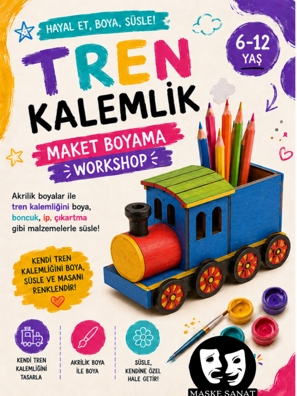 Tren Kalemlik Boyama Workshop