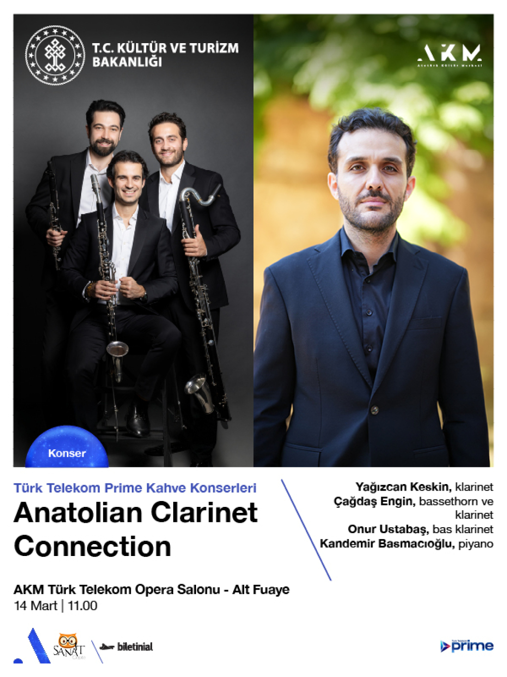 Türk Telekom Prime Kahve Konserleri Anatolian Clarinet Connection