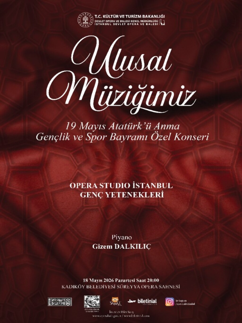 Ulusal Müziğimiz - 19 Mayıs Özel Konseri - Opera Studio İstanbul Genç Yetenekleri - İstanbul DOB