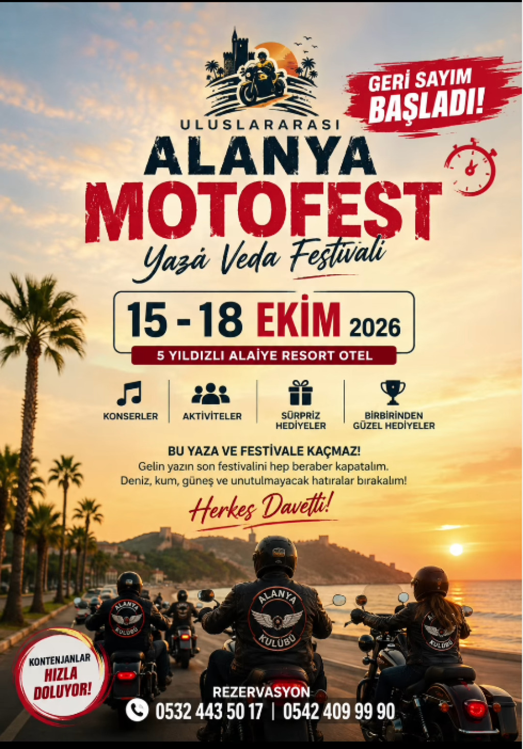 Uluslararası Alanya Motofest Yaza Veda
