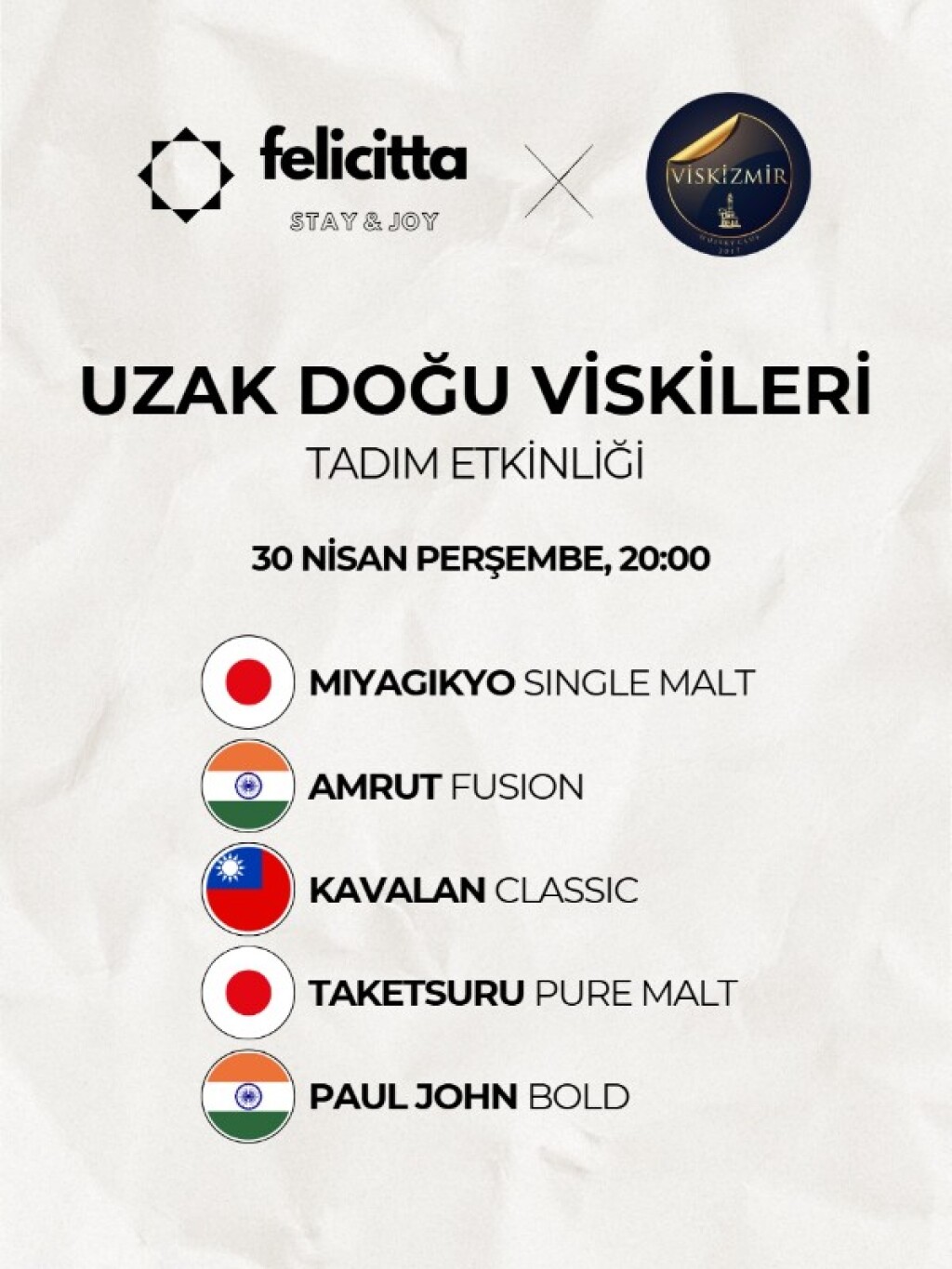 Uzak Doğu Viskileri Tadım