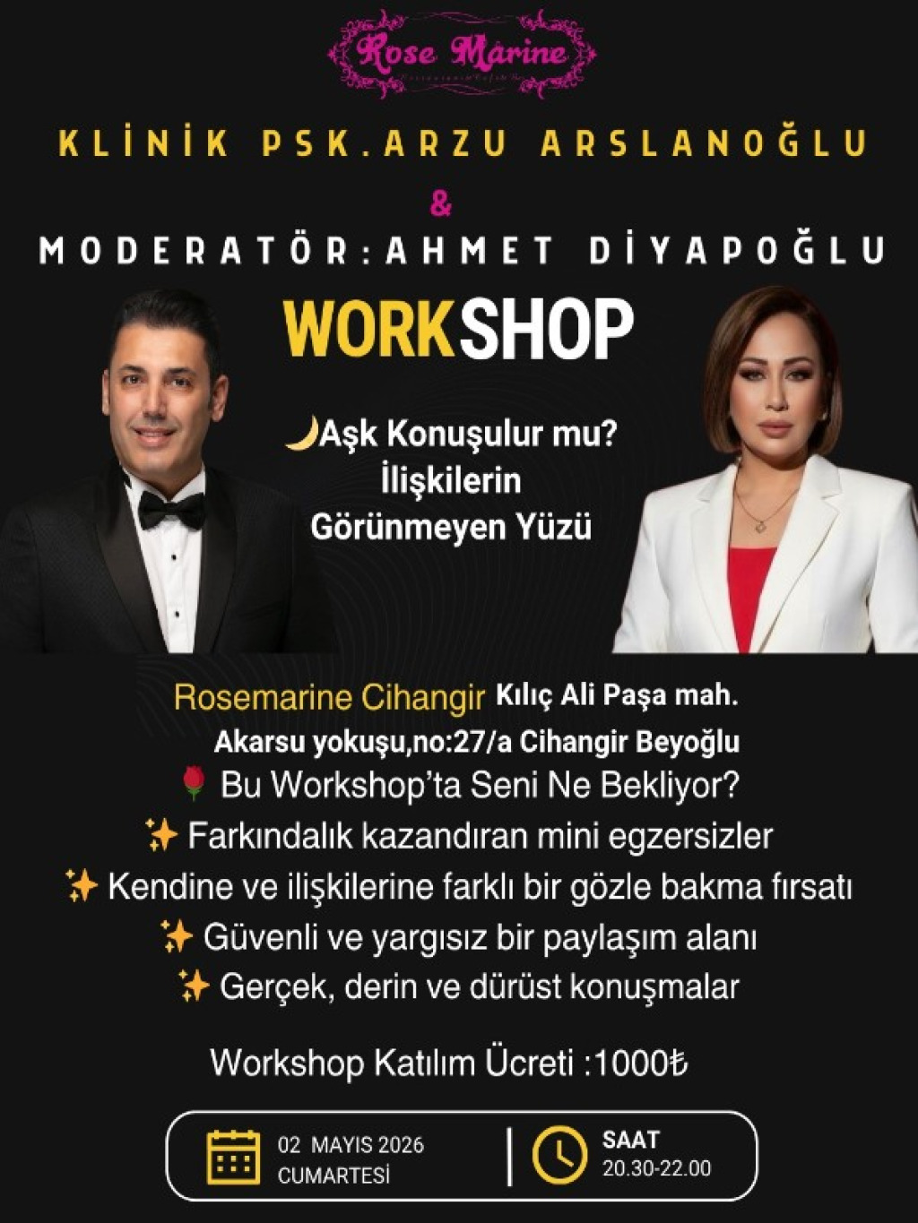 Workshop: Aşk Konuşulur mu? – İlişkilerin Görünmeyen Yüzü