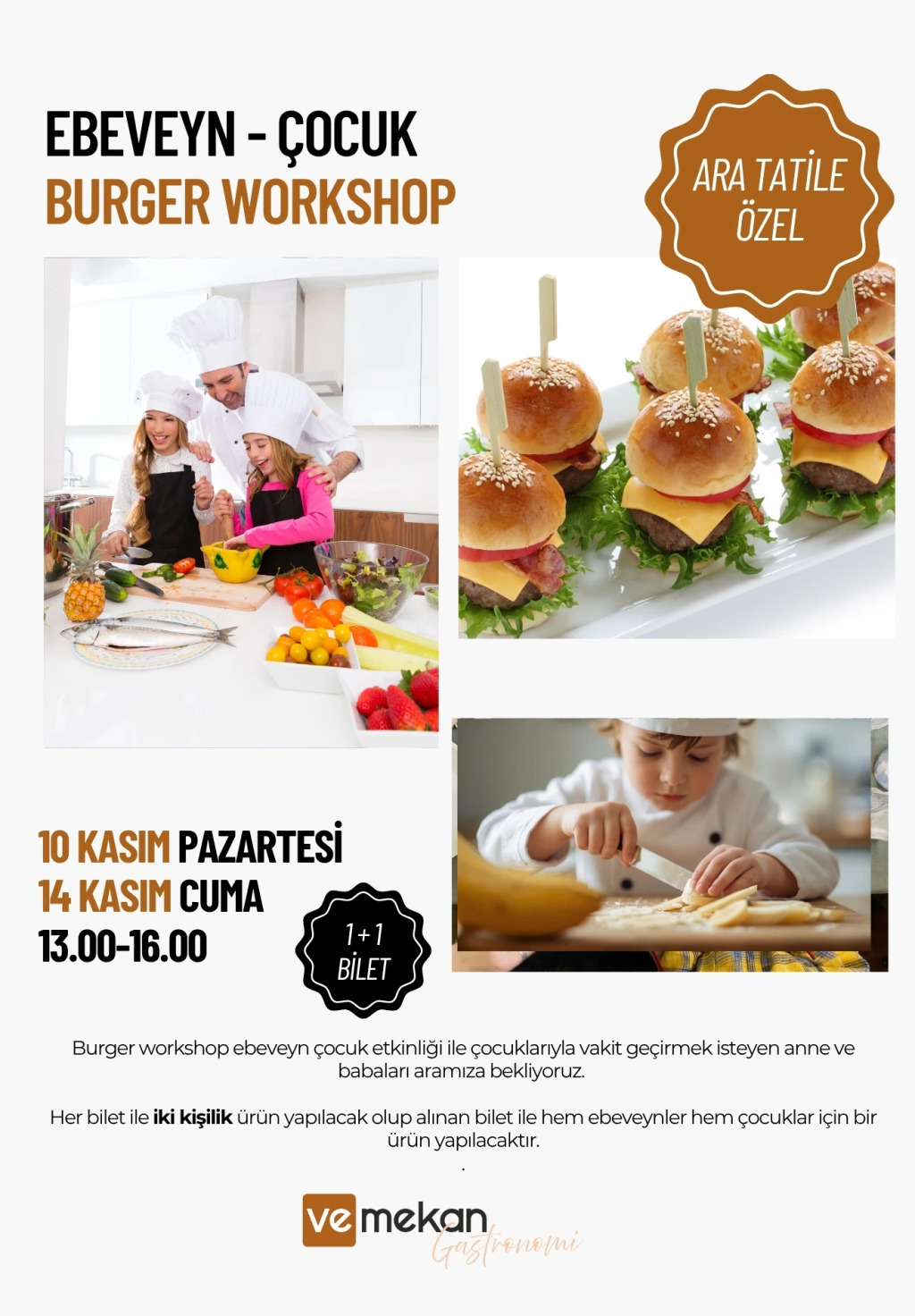 Workshop: Ebeveyn & Çocuk Burger Atölyesi | veMekan