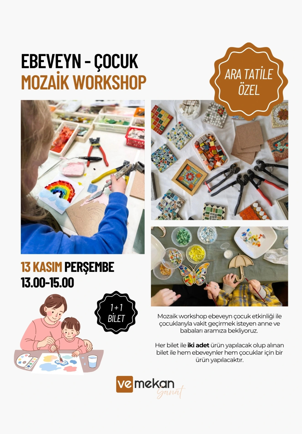 Workshop: Ebeveyn & Çocuk Mozaik Atölyesi | veMekan