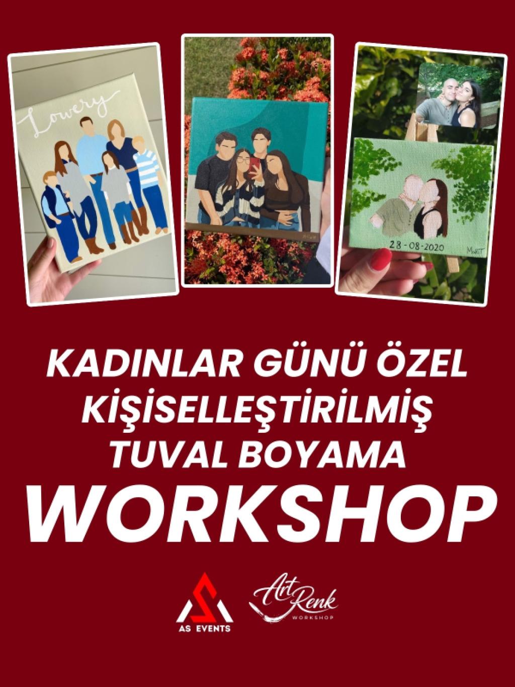 Workshop: Kadınlar Günü Özel Kişiselleştirilmiş Tuval Boyama