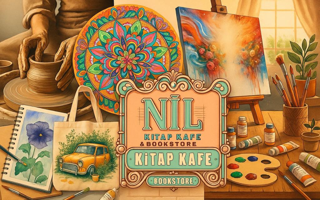 Workshop Nil Kitap Kafe İzmir | 3D Animasyon, Seramik, Mandala, Çanta, Tuval, Obje Boyama Etkinlik Takvimi