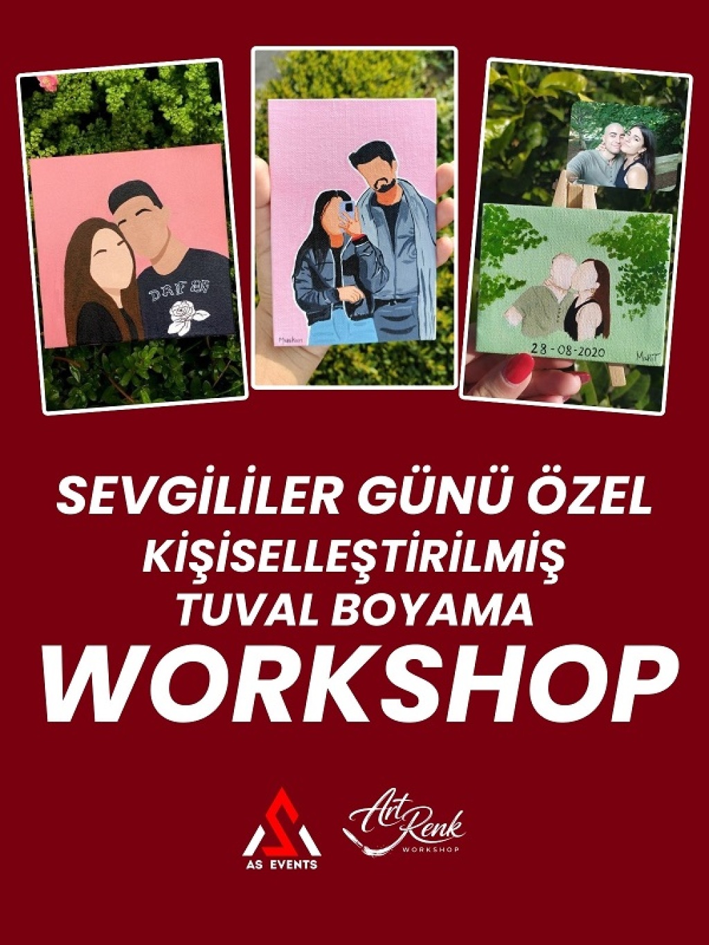 Workshop: Sevgililer Günü Özel Kişiselleştirilmiş Tuval Boyama