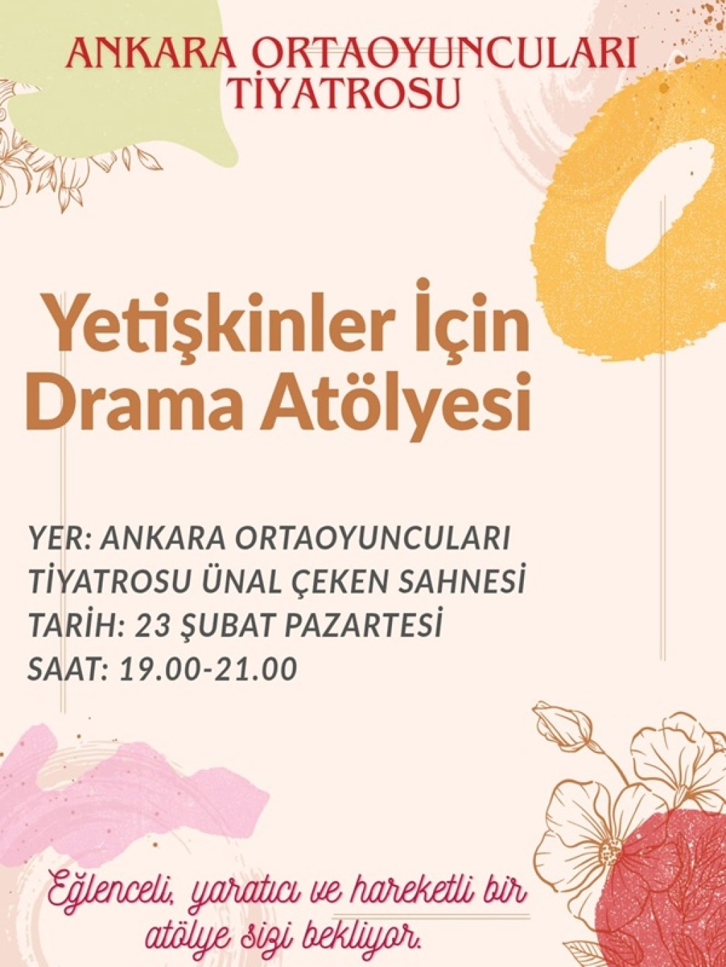 Yetişkinler İçin Drama Atölyesi
