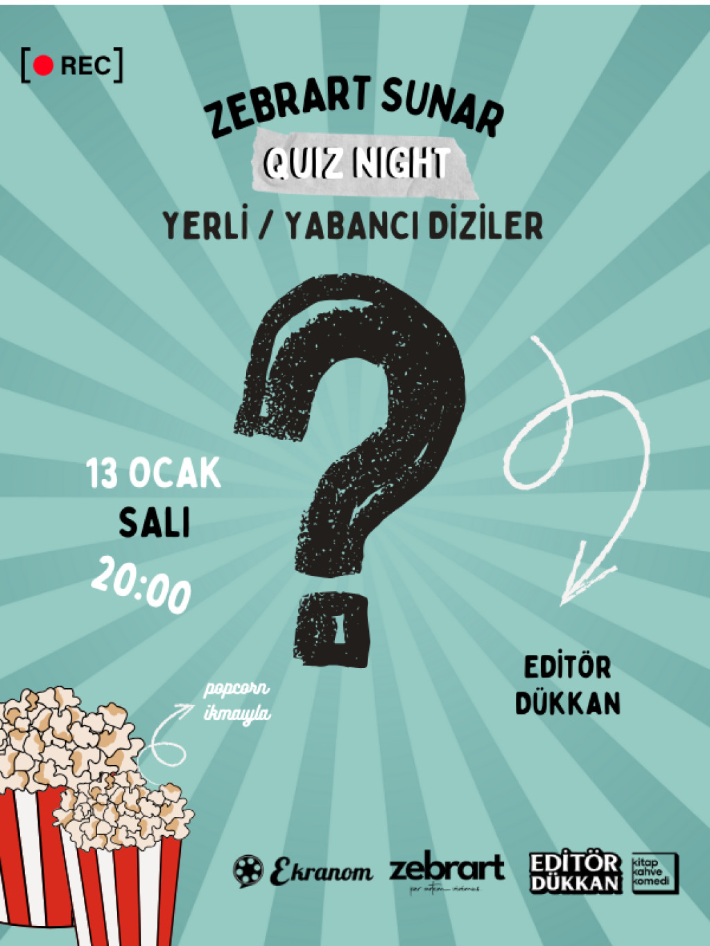 Zebrart x Ekranom Yerli Yabancı Diziler Quiz Night