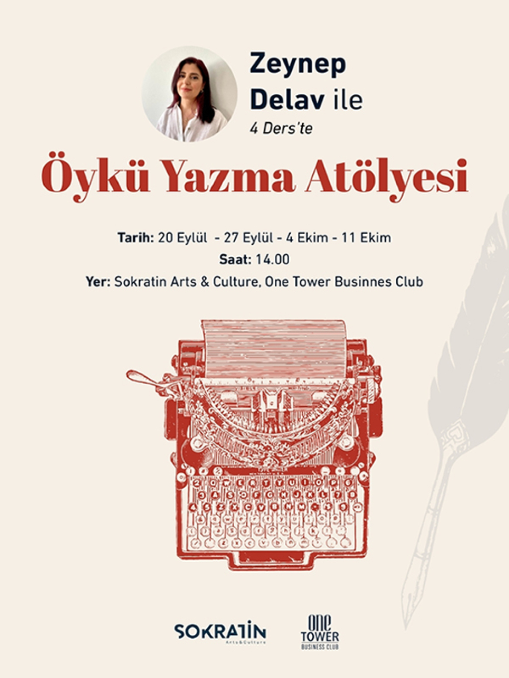 Zeynep Delav ile Öykü Yazma Atölyesi