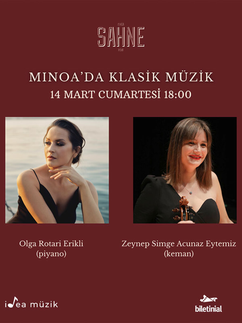 Zeynep Simge Acunaz Eytemiz (keman) & Olga Rotari Erikli (piyano)